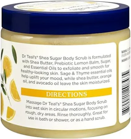 Dr Teals Shea Sugar Prebiotic Lemon Balm Scrub - Image 2